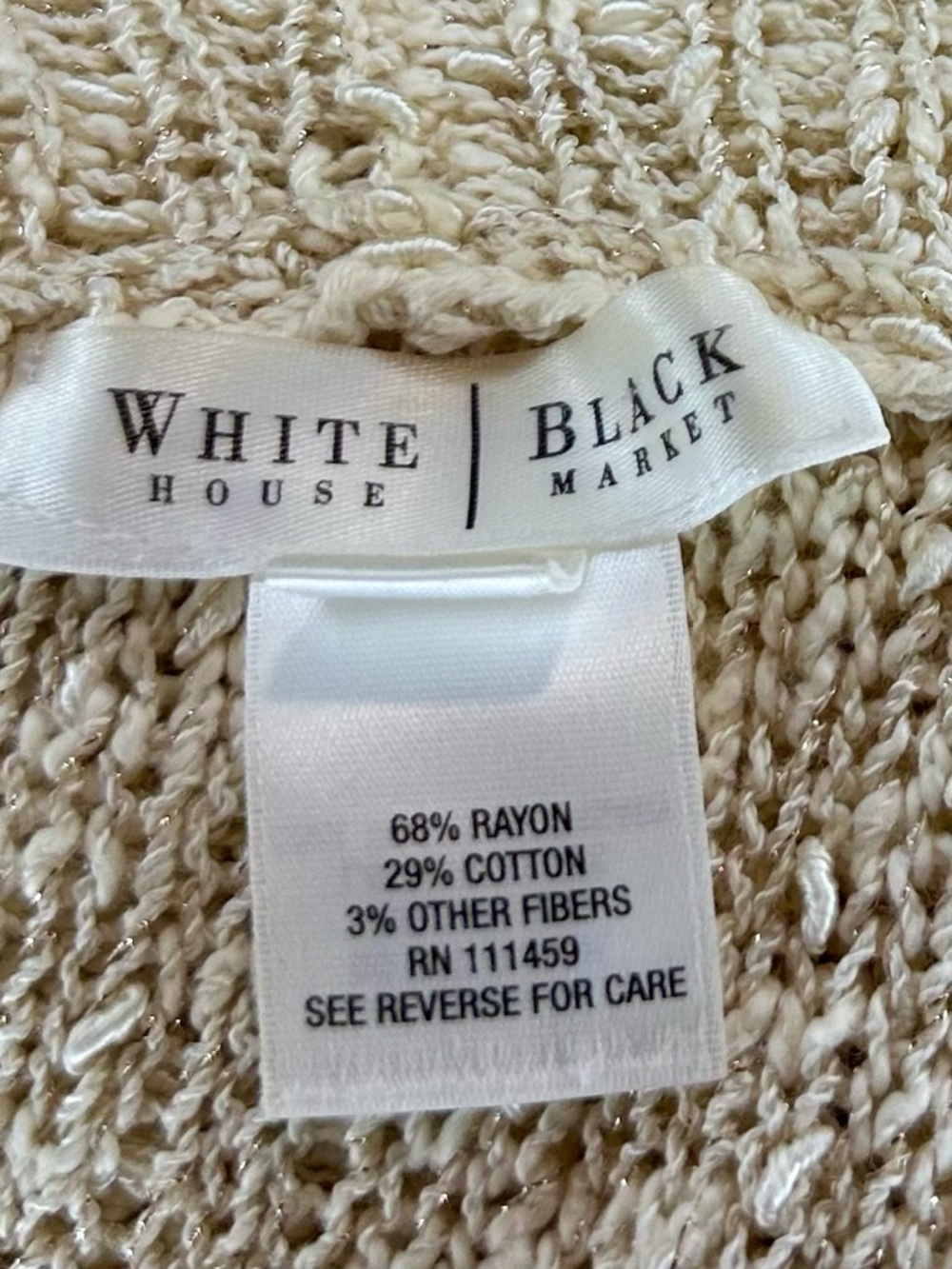 WHBM Cropped Open-Front Shawl Cardigan Size M - Picture 9 of 12
